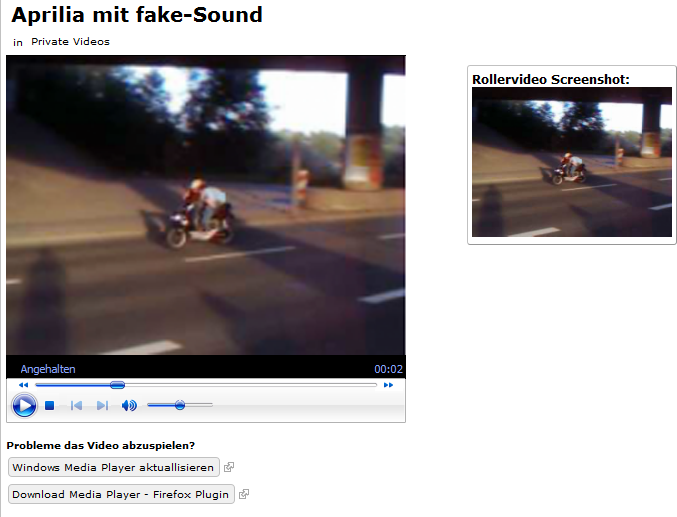 Integration eines hochgeladenen Videos durch Einsatz des Multimedia-Paketes. Integration eines hochgeladenen Videos durch Einsatz des Multimedia-Paketes.